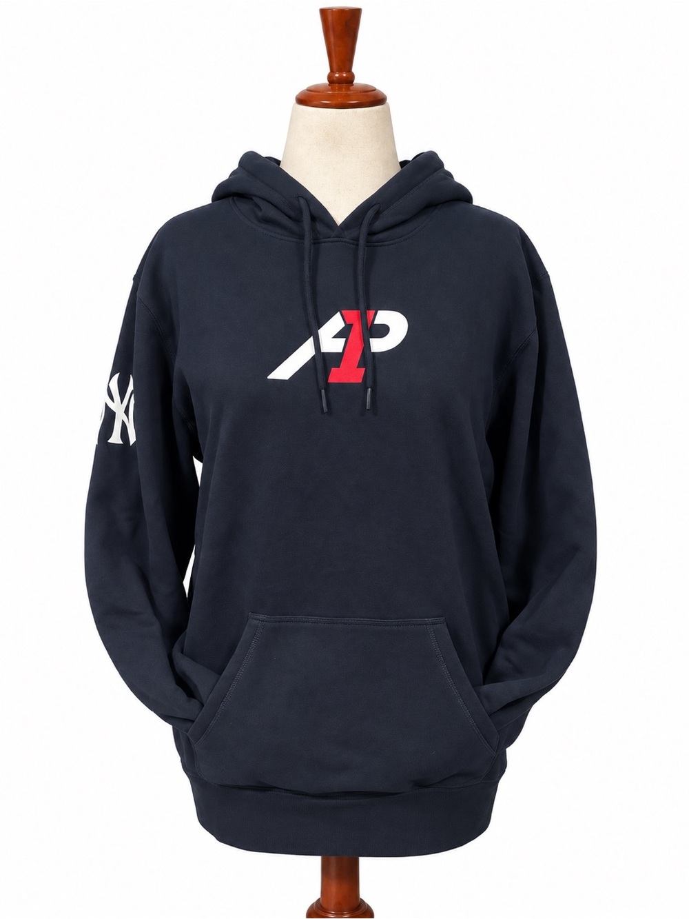 New Era New York Yankees Navy Pullover Hoodie with White and Red Logo